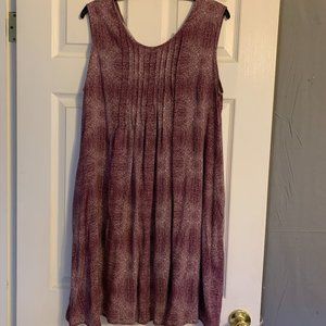 Sonoma Sleeveless summer dress, Size XL, Maroon/pink